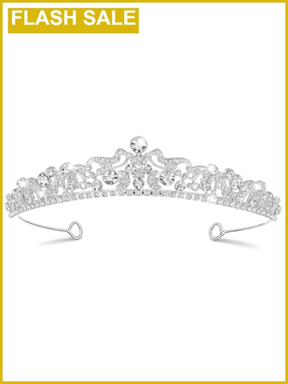 Crystal Wedding Tiara for Bride Rhinestone Headband Bridal Hair Accessory